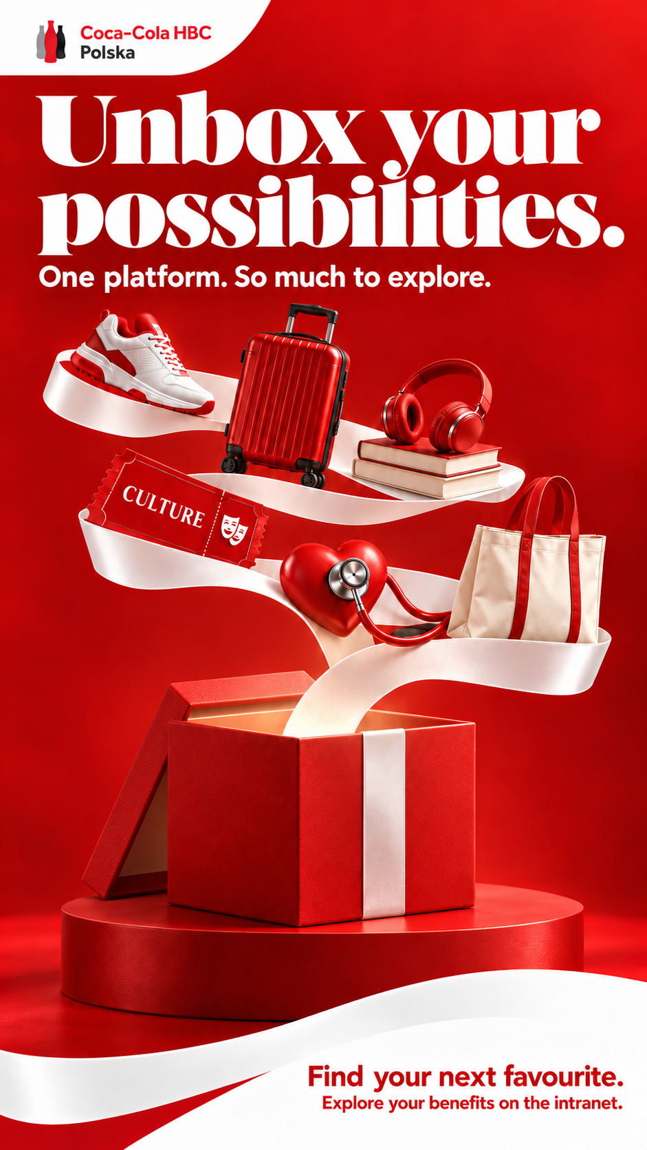 Coca-Cola HBC Poland benefits campaign poster